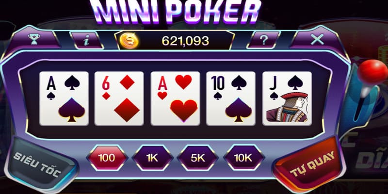 Game mini poker ăn tiền
